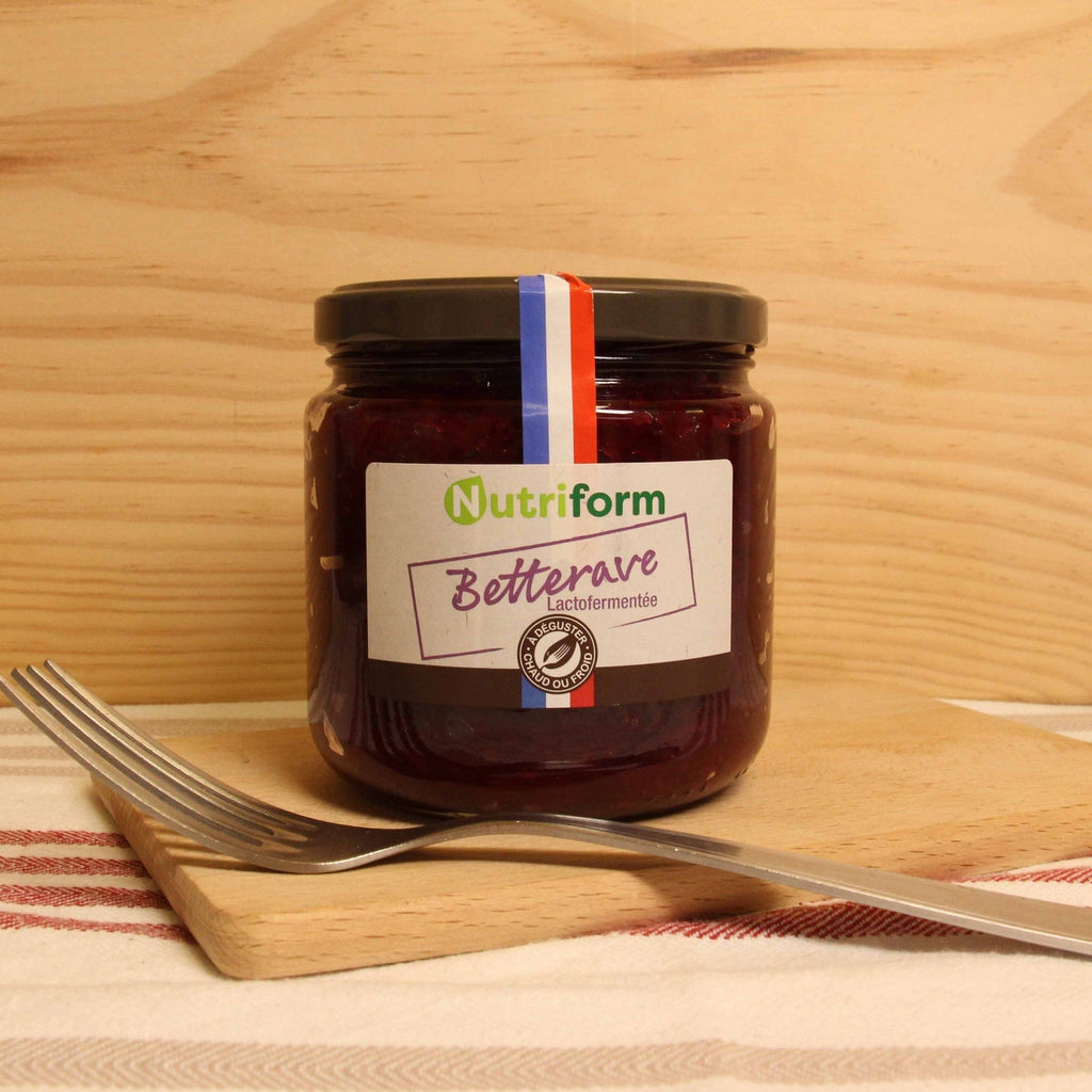 Betterave lacto-fermentée BIO - 275g net égoutté Nutriform vrac-zero-dechet-ecolo-toulouse