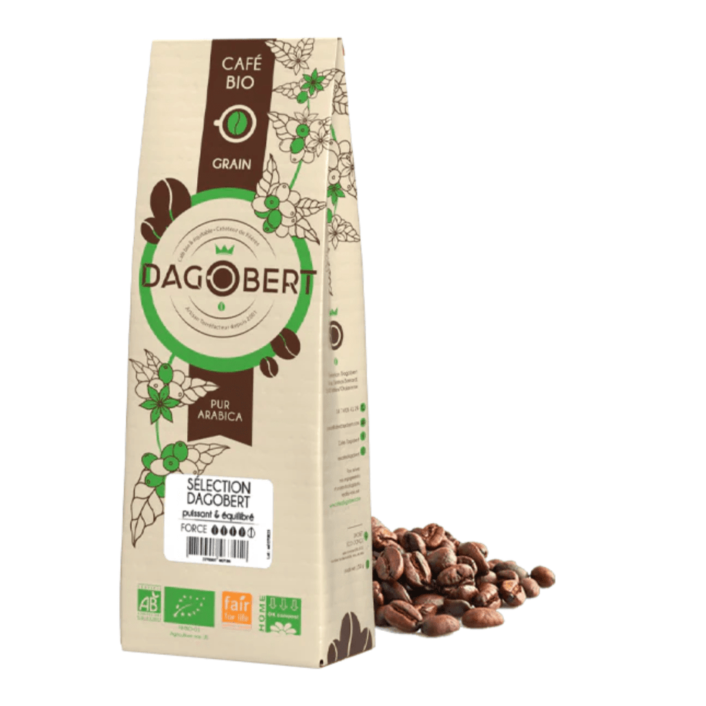 Café grain Mélange Sélection boisé & chocolaté BIO - intensité 9/10 - 1kg Cafés Dagobert vrac-zero-dechet-ecolo-toulouse