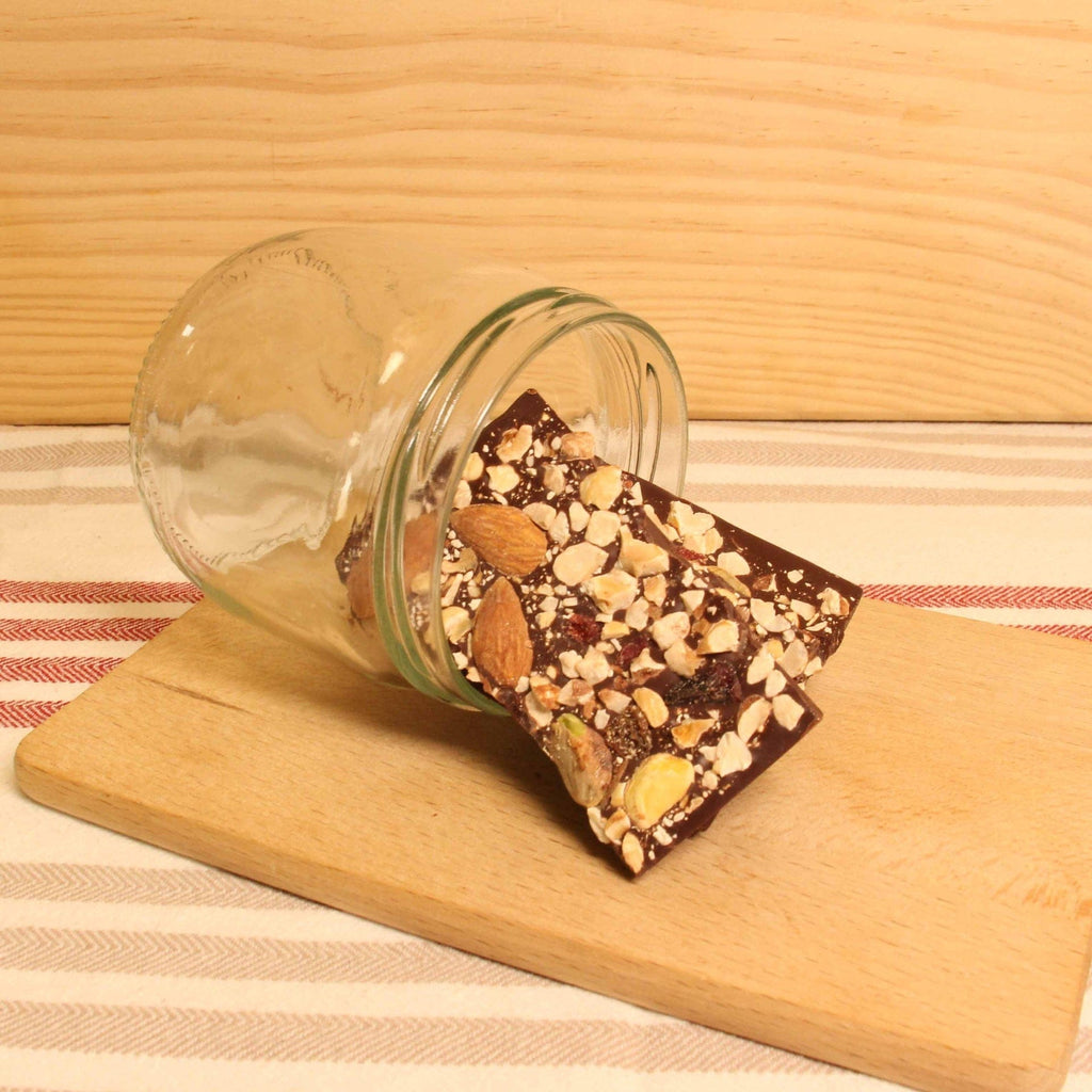 Carrés chocolat noir fruits secs et confits - 100g BOVETTI Chocolatier vrac-zero-dechet-ecolo-toulouse