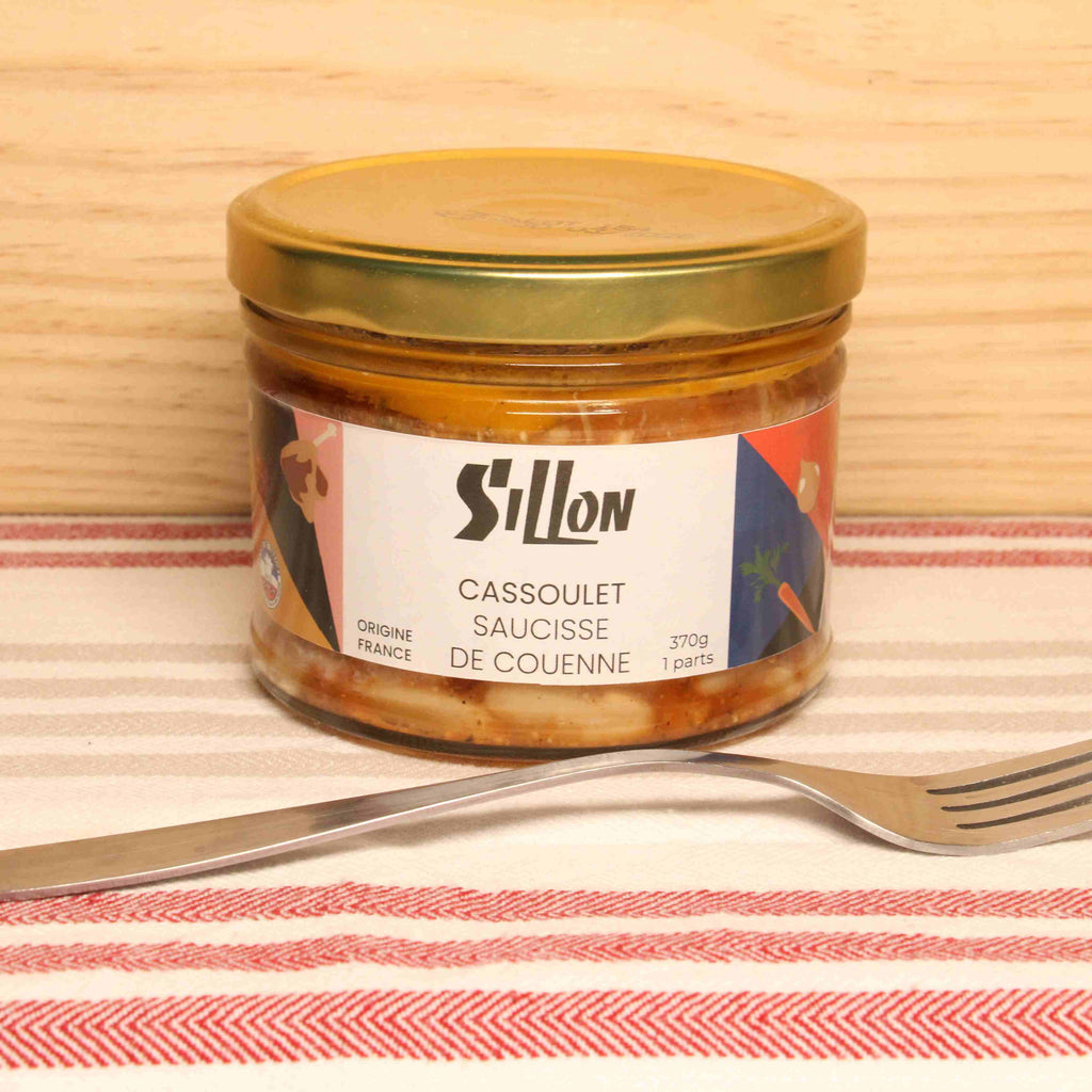 Cassoulet saucisse de couenne - 1 part - 370g Conserverie Sillon vrac-zero-dechet-ecolo-toulouse