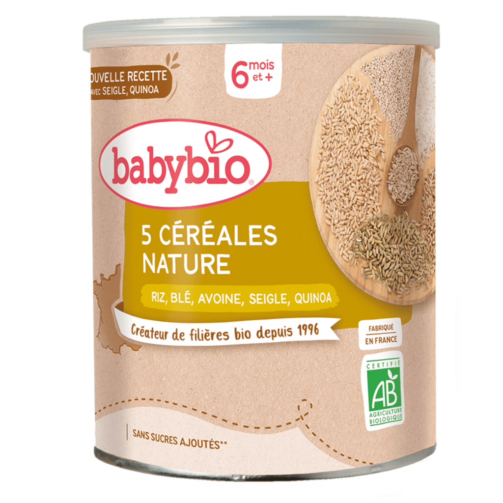 Céréales Nature BIO - 5 Céréales - dès 6 mois - 220g Baby Bio vrac-zero-dechet-ecolo-toulouse