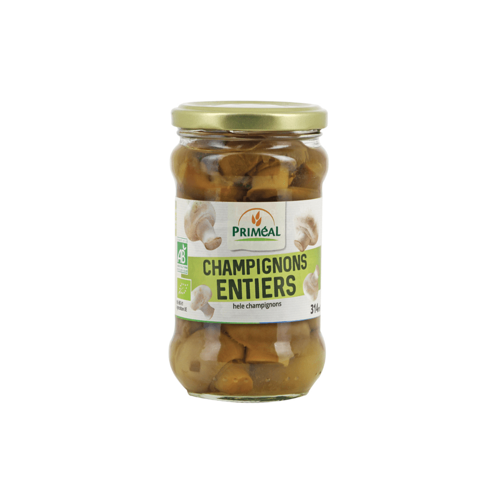 Champignons de Paris entiers BIO - 170g net égoutté - ANTIGASPI Priméal vrac-zero-dechet-ecolo-toulouse