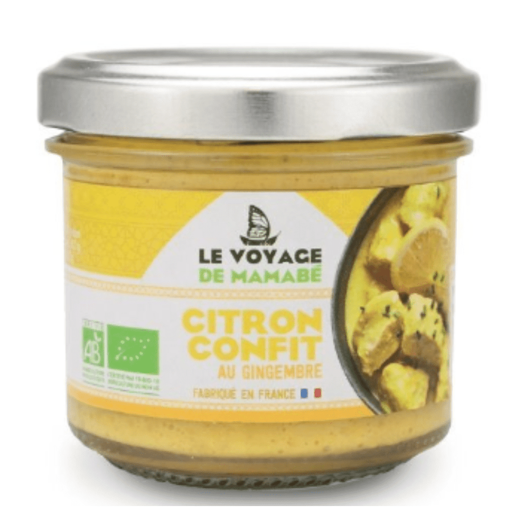 Citron confit au gingembre BIO - 105g Le voyage de Mamabé vrac-zero-dechet-ecolo-toulouse