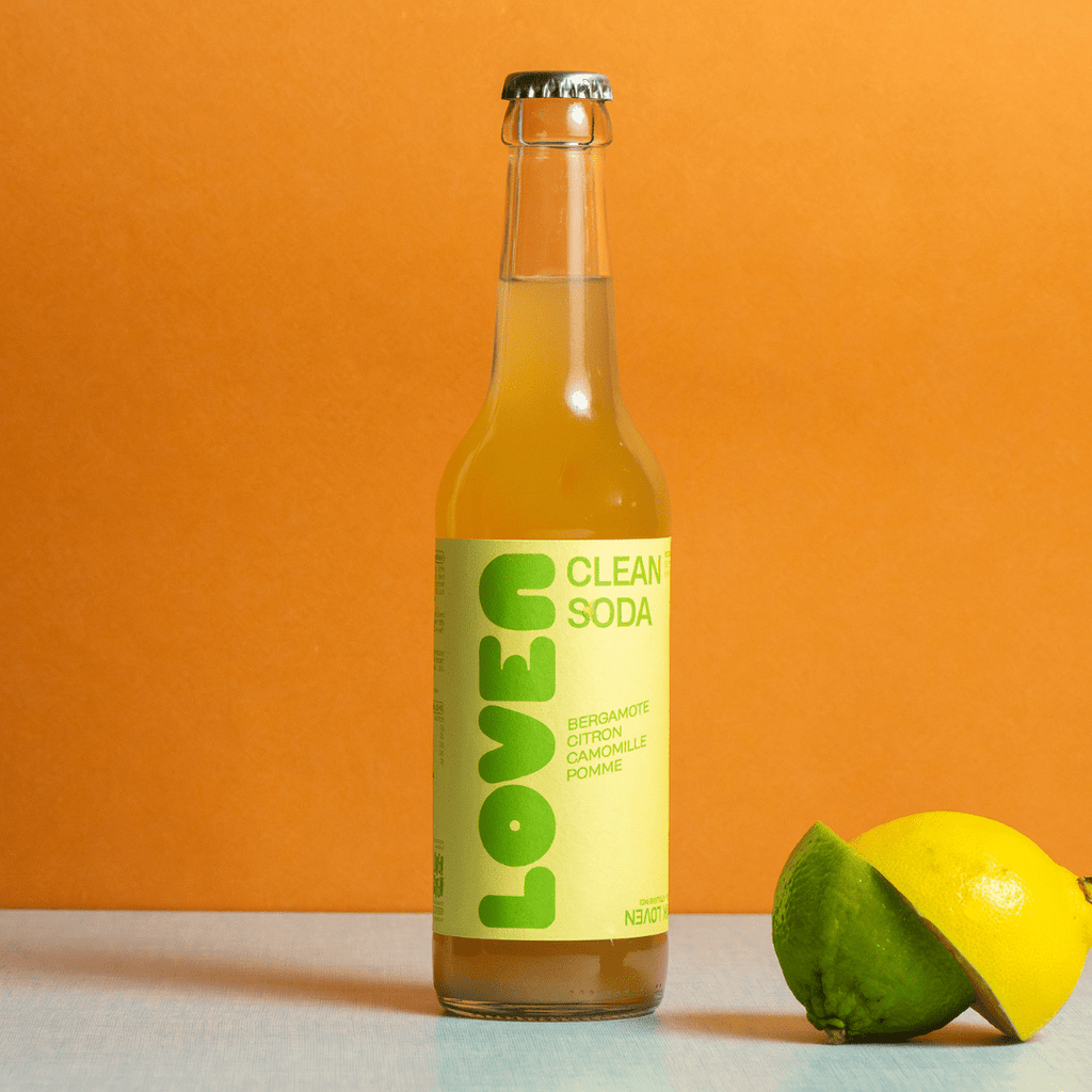 Clean Soda bergamote citron pomme & camomille BIO - 33cl Loven Crew - Brasserie L'Indispensable vrac-zero-dechet-ecolo-toulouse