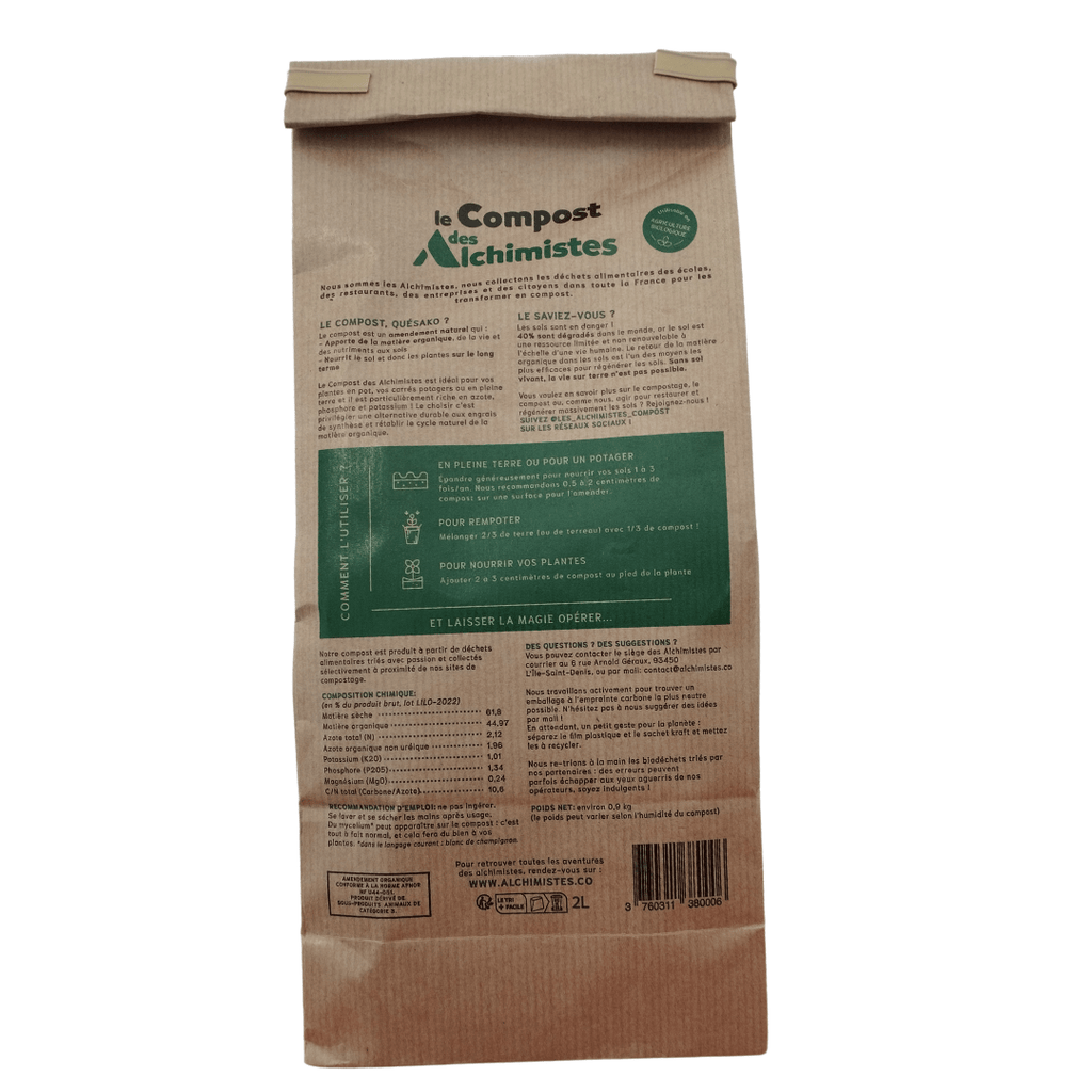 Compost, amendement organique - 2L Les Alchimistes vrac-zero-dechet-ecolo-toulouse