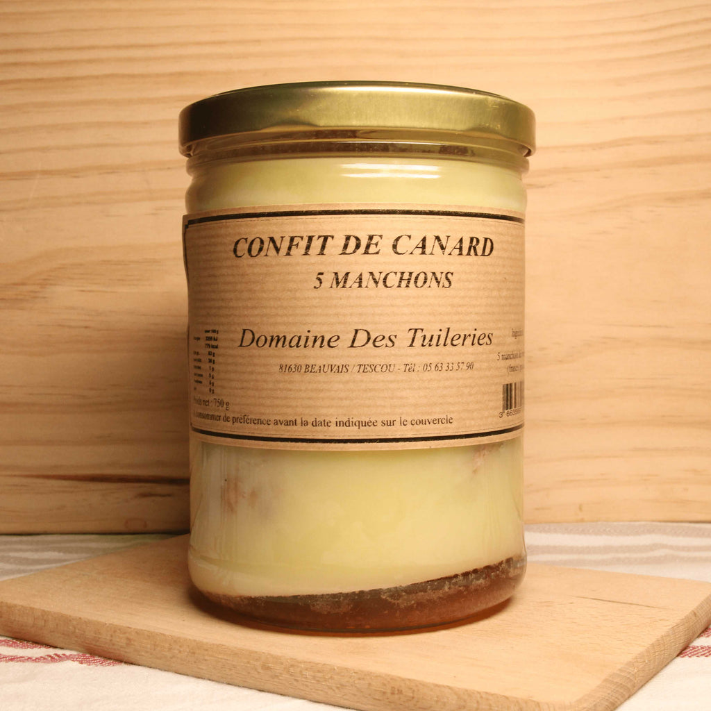 Confit 5 manchons de canard - 750g Domaine des Tuileries vrac-zero-dechet-ecolo-toulouse