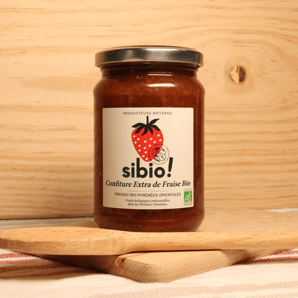 Confiture de fraise de Villelongue la Salanque BIO - 360g Sibio vrac-zero-dechet-ecolo-toulouse