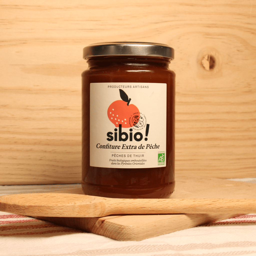 Confiture de pêche de Thuir BIO - 360g Sibio vrac-zero-dechet-ecolo-toulouse