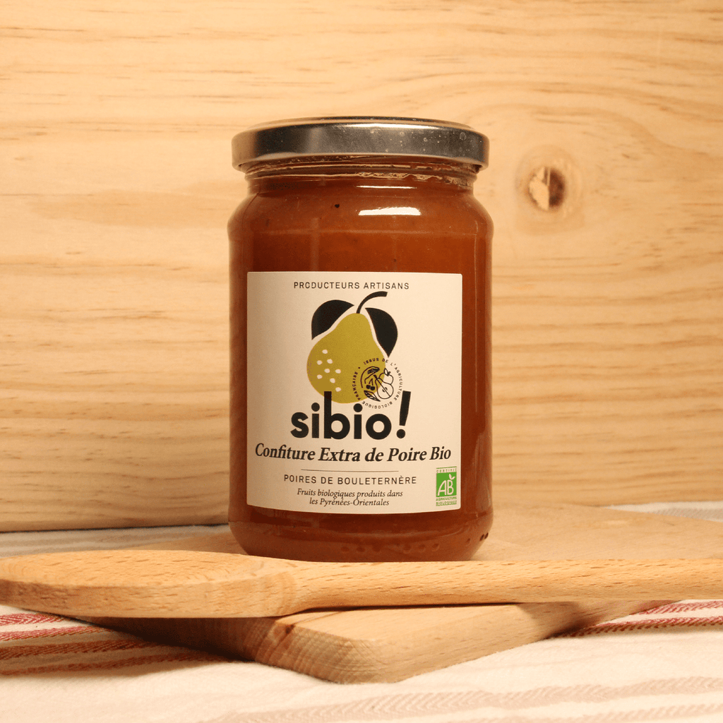 Confiture de poire de Boulternere BIO- 360g Sibio vrac-zero-dechet-ecolo-toulouse