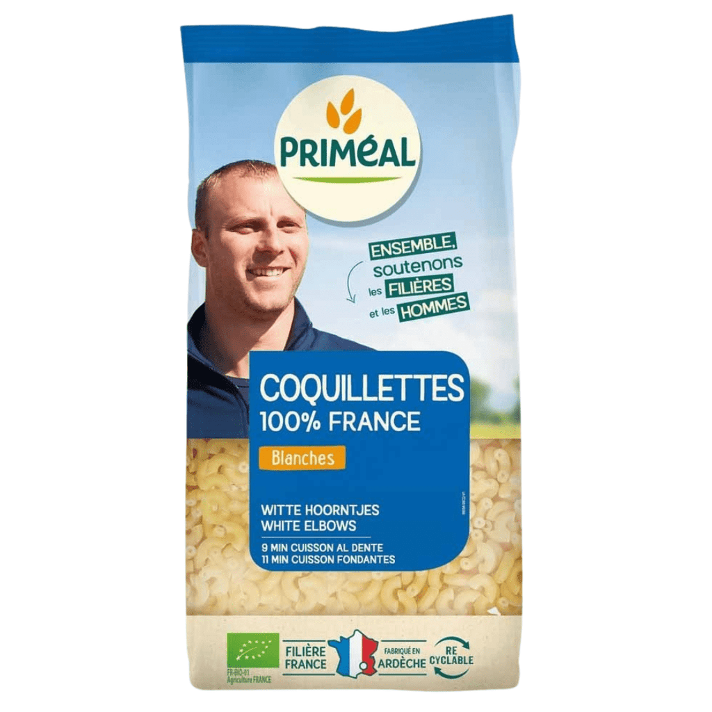 Coquillettes blanches origine France BIO - 500g Priméal vrac-zero-dechet-ecolo-toulouse