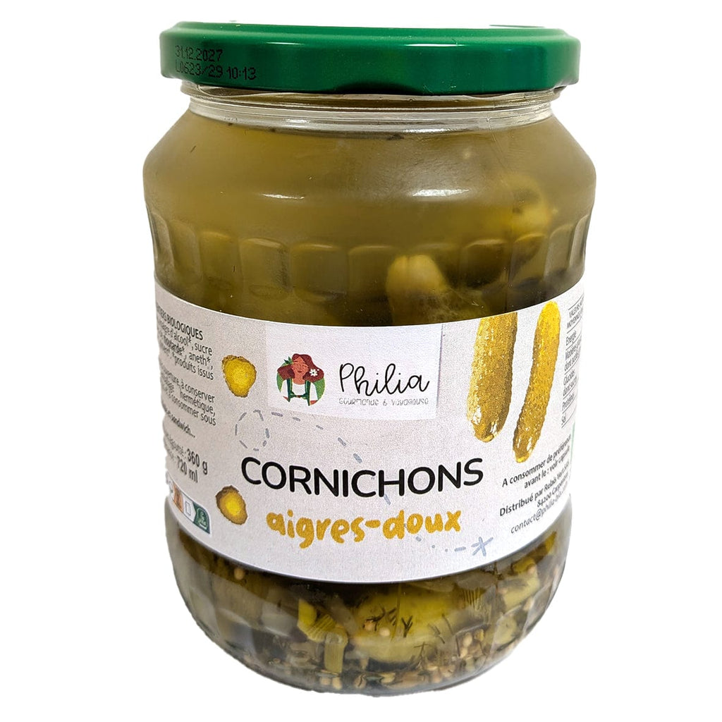 Cornichons aigres-doux - 330g net égoutté Philia vrac-zero-dechet-ecolo-toulouse