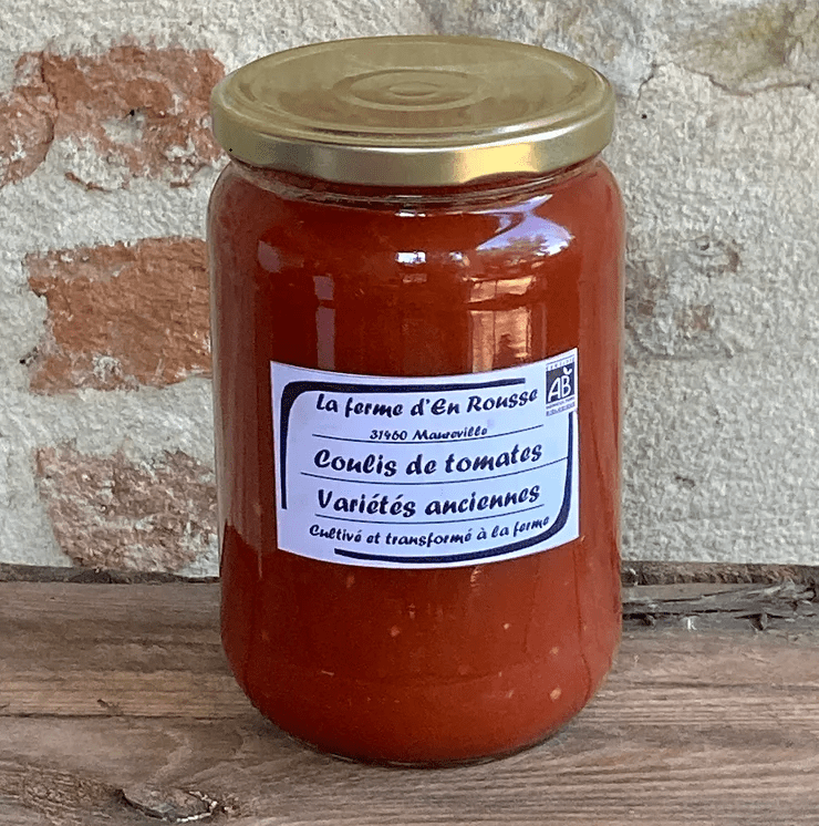 Coulis de tomates variétés anciennes BIO - 720mL La Ferme d'en Rousse vrac-zero-dechet-ecolo-toulouse