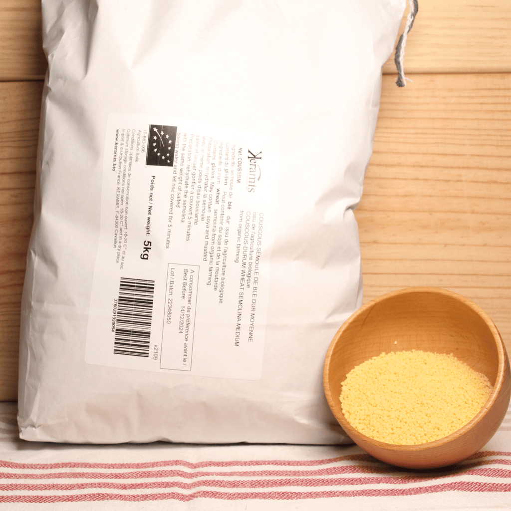 Couscous moyen blanc BIO - 5kg Les Biolonistes - IBO vrac-zero-dechet-ecolo-toulouse