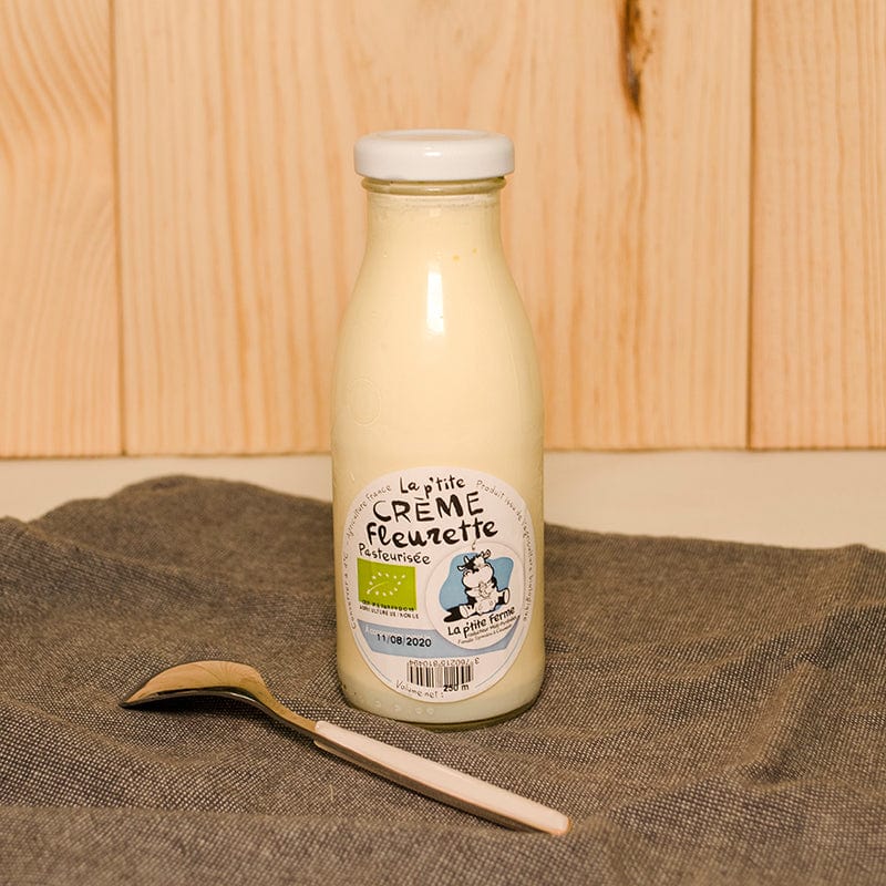 Crème fleurette pasteurisée BIO - 250ml La p'tite ferme vrac-zero-dechet-ecolo-toulouse