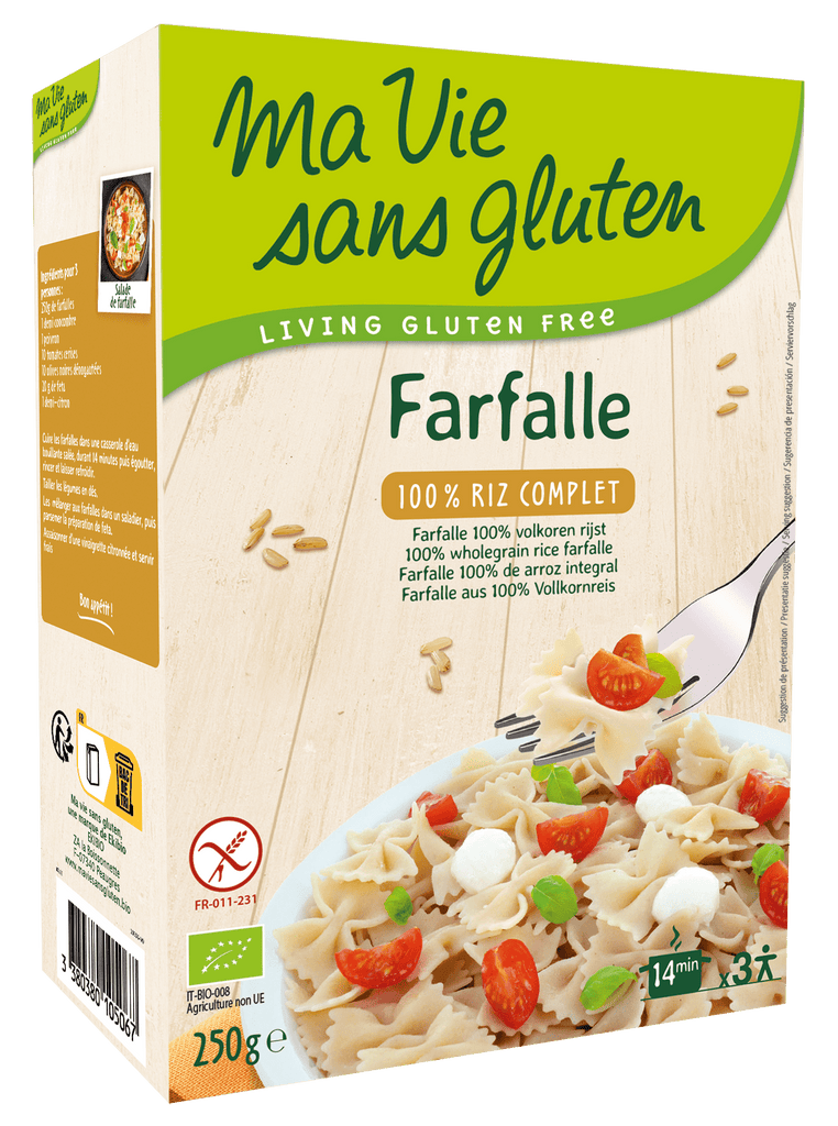 Farfalle au riz complet sans gluten BIO - 250g Ma vie sans gluten vrac-zero-dechet-ecolo-toulouse