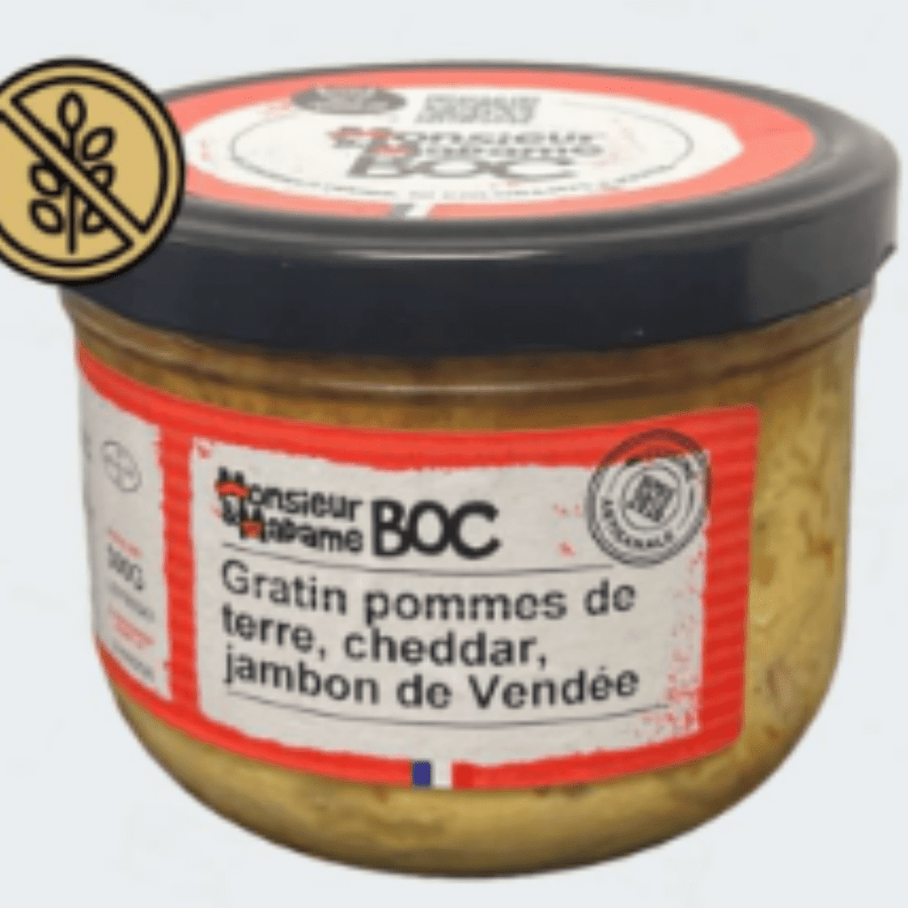 Gratin de pommes de terre, cheddar et jambon sec - 300g La Centrale du Bocal vrac-zero-dechet-ecolo-toulouse