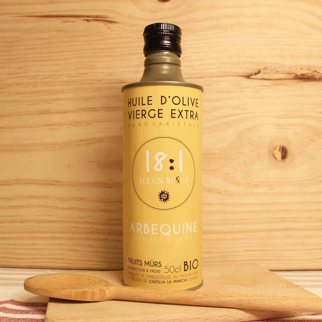 Huile d’olive extra vierge variété Arbequine fruit mur BIO - 50cl 18:1 - Alexis Munoz vrac-zero-dechet-ecolo-toulouse