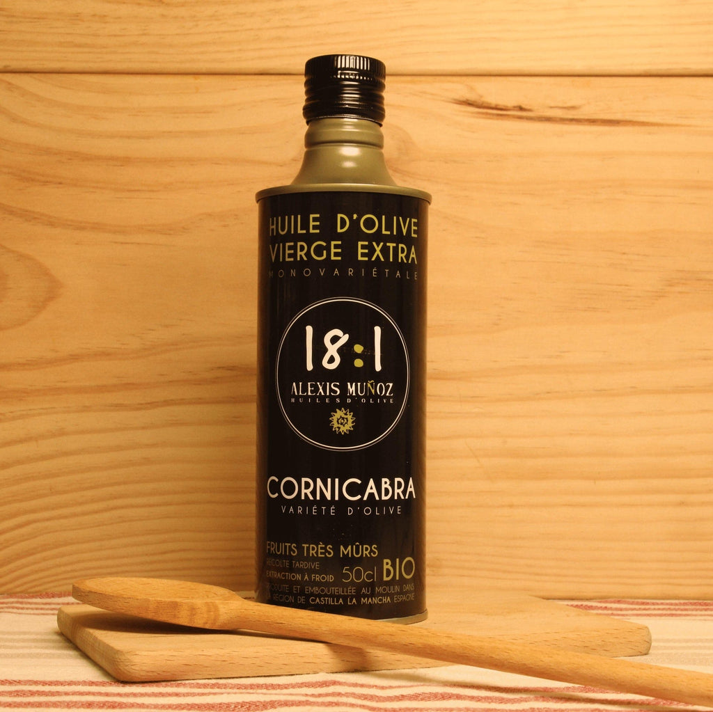 Huile d’olive extra vierge variété Cornicabra fruit mur BIO - 50cl 18:1 - Alexis Munoz vrac-zero-dechet-ecolo-toulouse