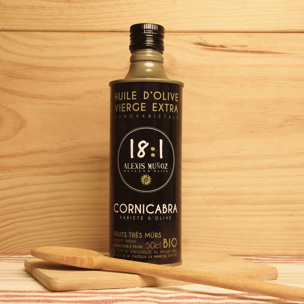 Huile d’olive extra vierge variété Cornicabra fruit mur BIO - 50cl 18:1 - Alexis Munoz vrac-zero-dechet-ecolo-toulouse