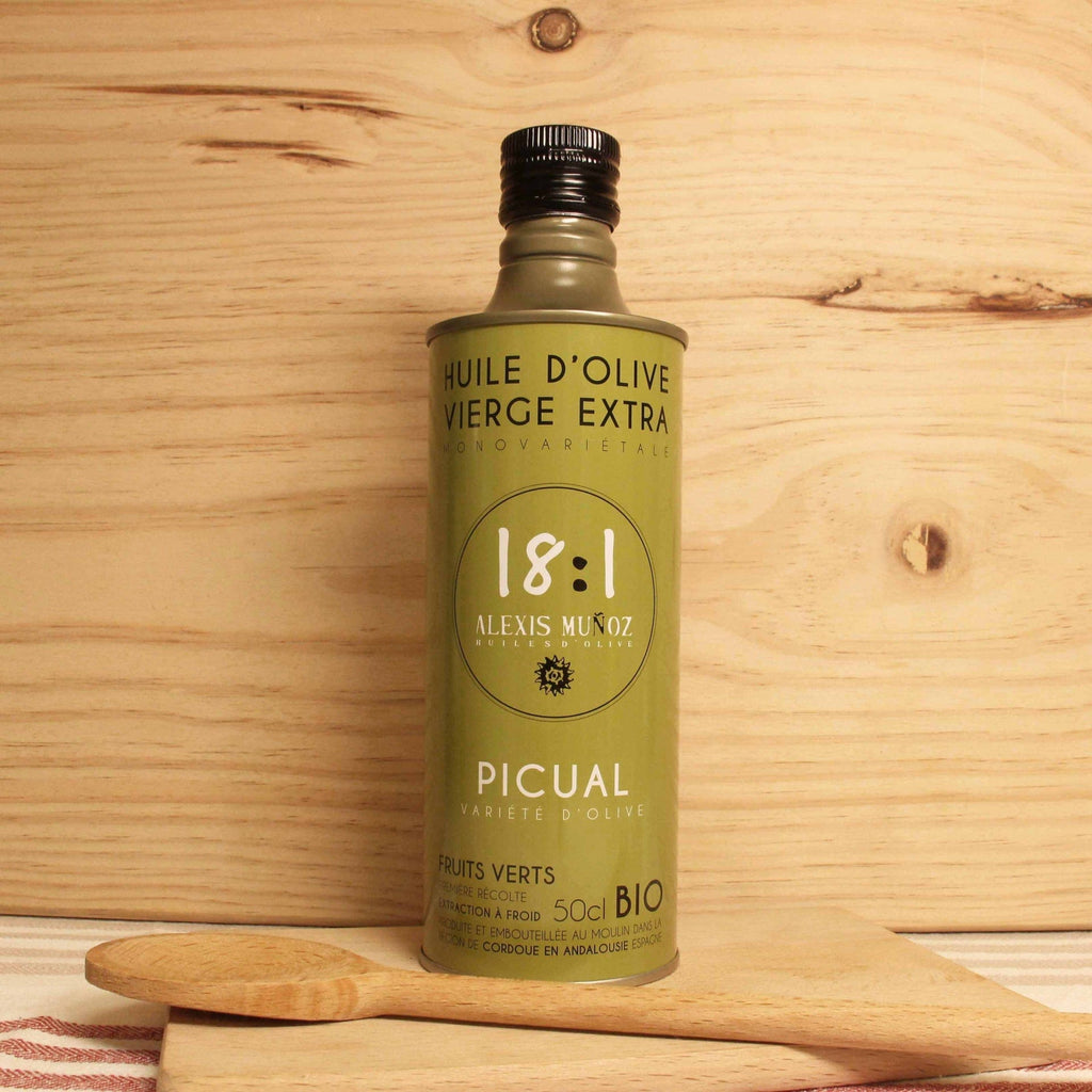 Huile d’olive extra vierge variété Picual fruit vert BIO - 50cl 18:1 - Alexis Munoz vrac-zero-dechet-ecolo-toulouse