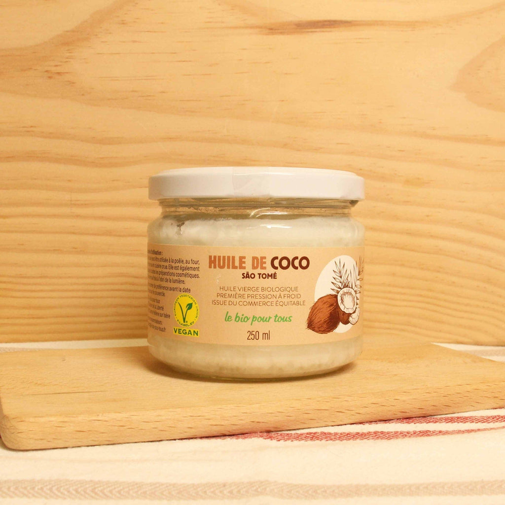 Huile de coco vierge BIO & Equitable - 250ml Le bio pour tous vrac-zero-dechet-ecolo-toulouse