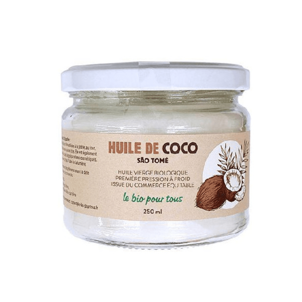 Huile de coco vierge BIO & Equitable - 250ml Le bio pour tous vrac-zero-dechet-ecolo-toulouse