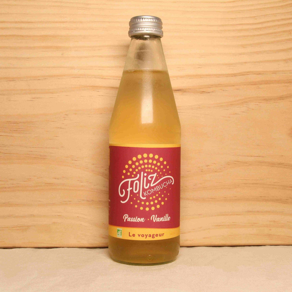Kombucha passion vanille "Le voyageur" BIO - 33cl - ANTIGASPI Foliz Kombucha vrac-zero-dechet-ecolo-toulouse