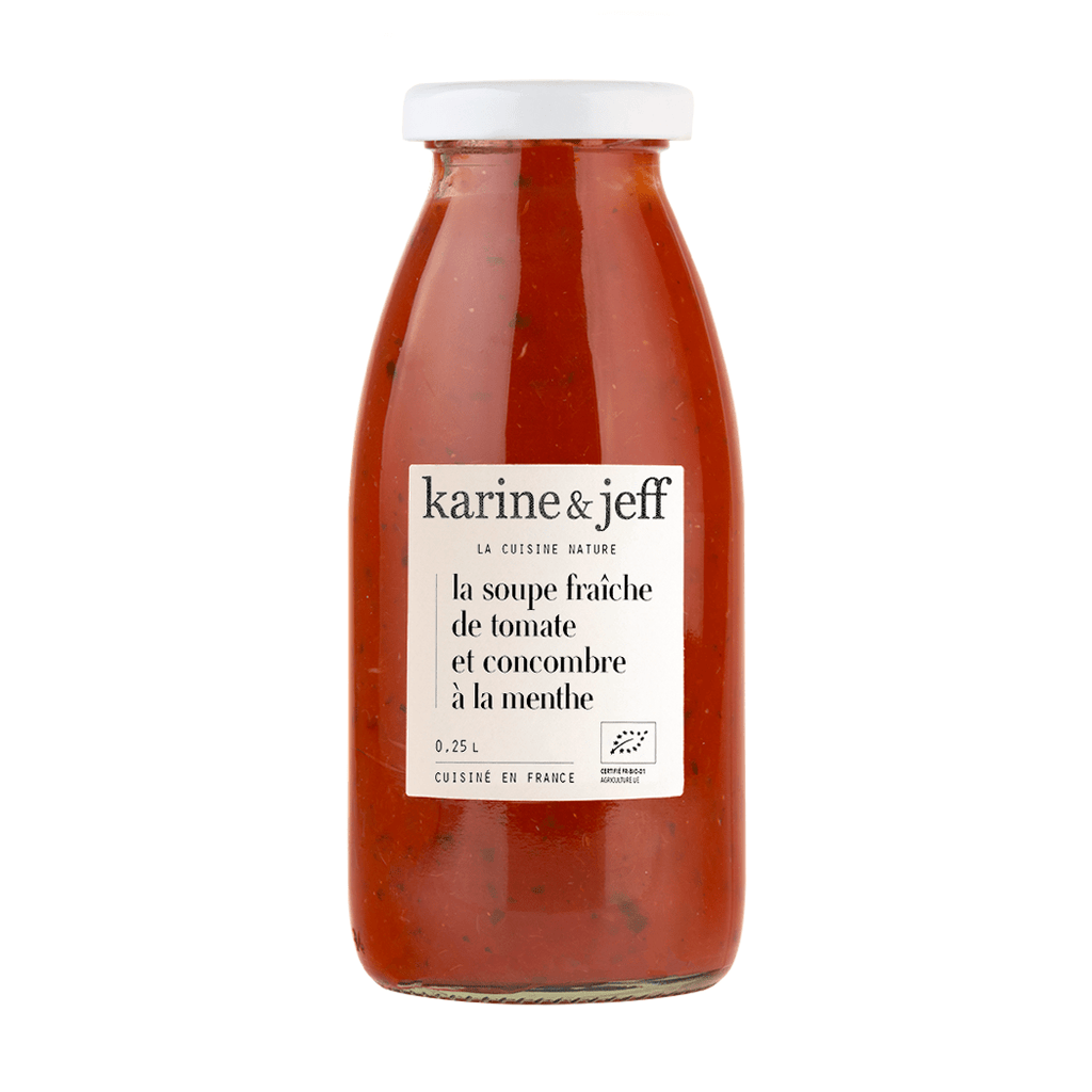La soupe fraîche de tomate et concombre à la menthe - 0.25L Karine & Jeff vrac-zero-dechet-ecolo-toulouse