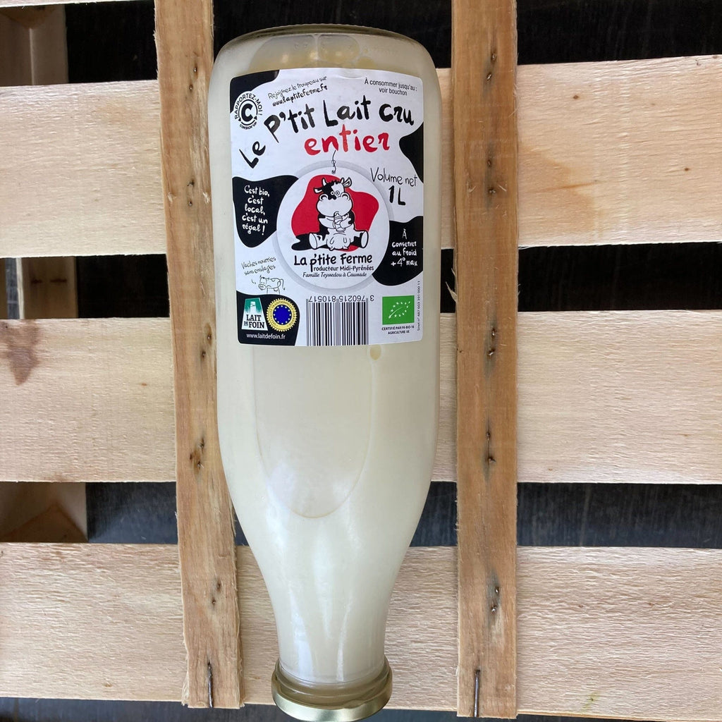 Lait cru entier frais BIO - 1L La p'tite ferme vrac-zero-dechet-ecolo-toulouse