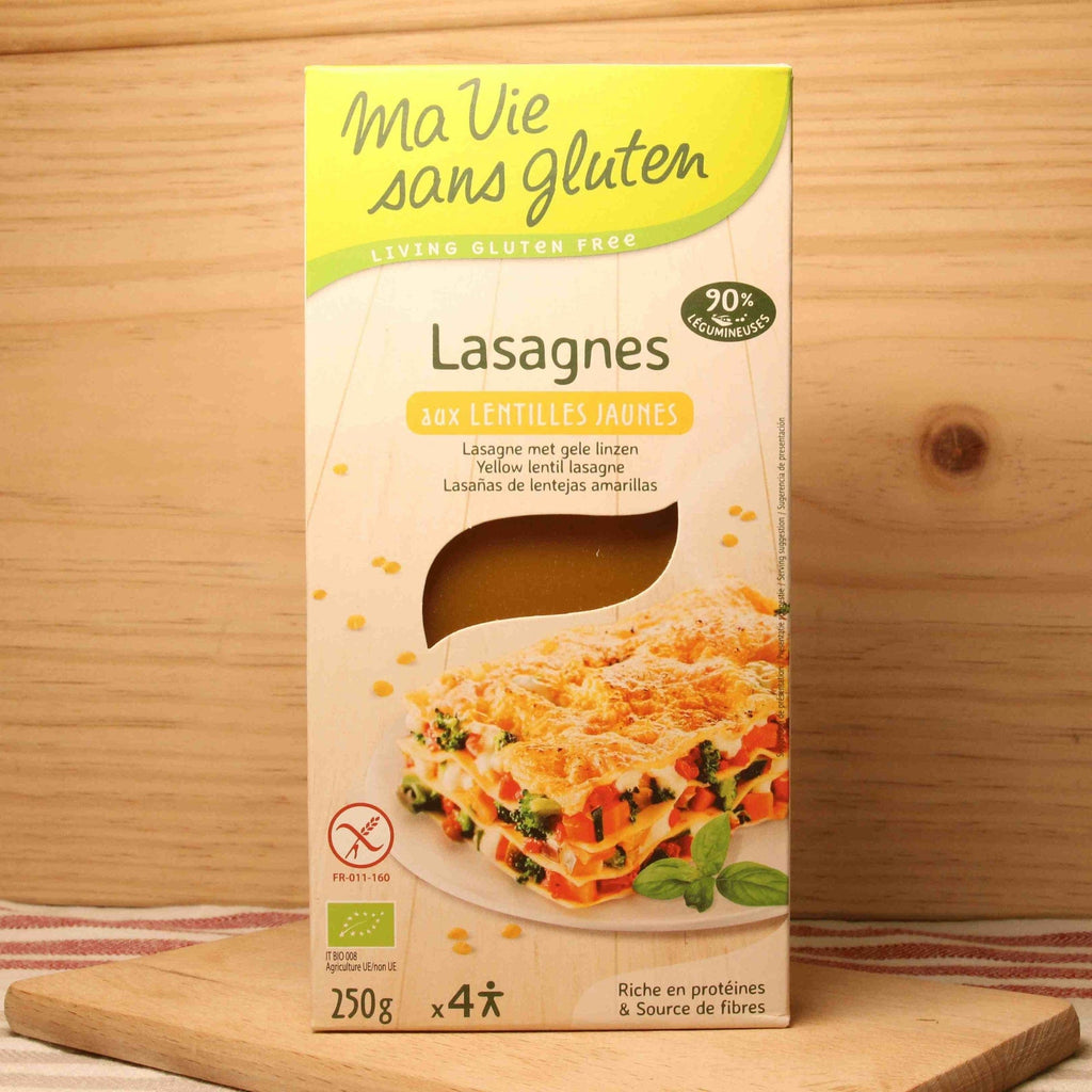 Lasagnes aux lentilles jaunes sans gluten BIO - 250g Ma vie sans gluten vrac-zero-dechet-ecolo-toulouse