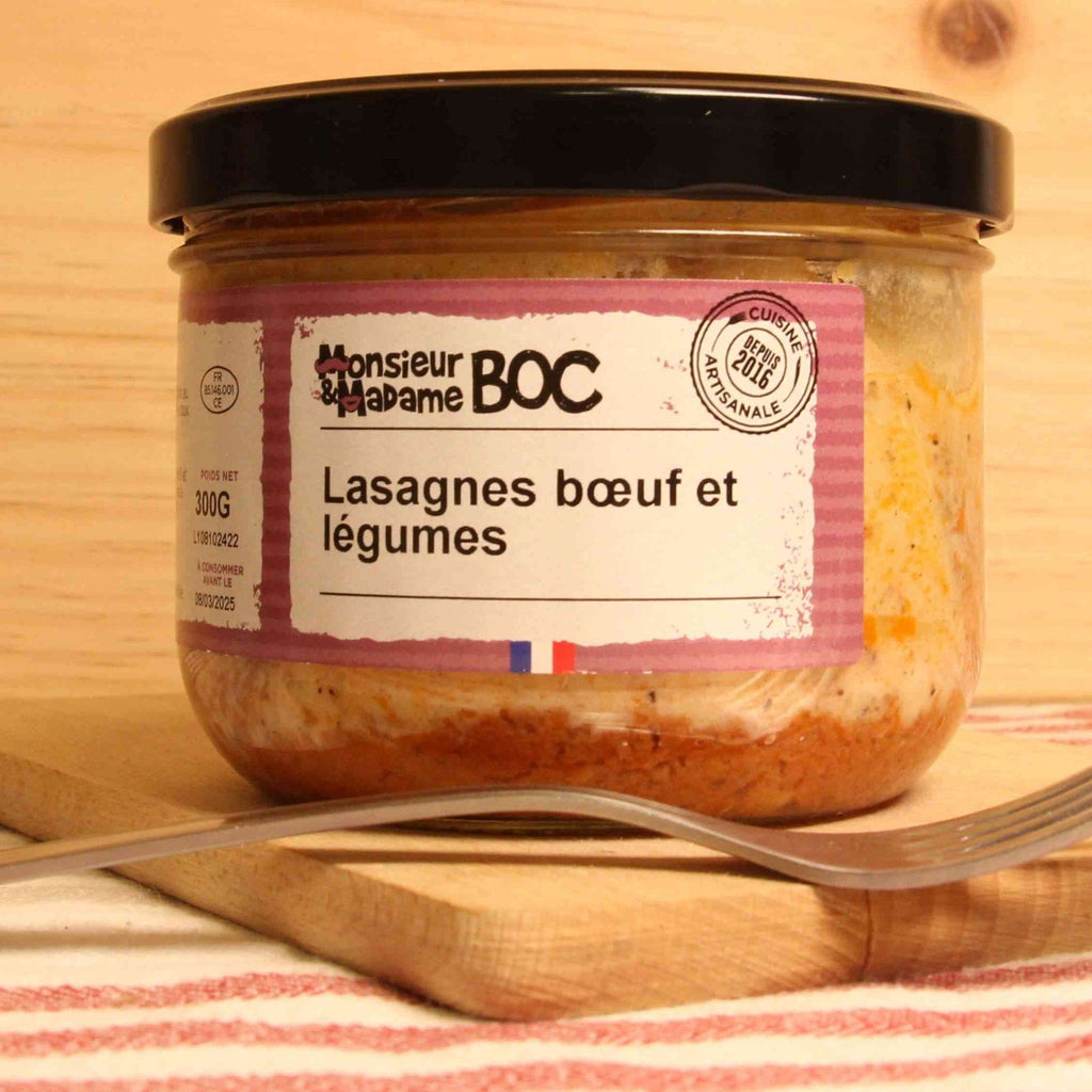 Lasagnes bœuf et légumes - 300g La Centrale du Bocal vrac-zero-dechet-ecolo-toulouse