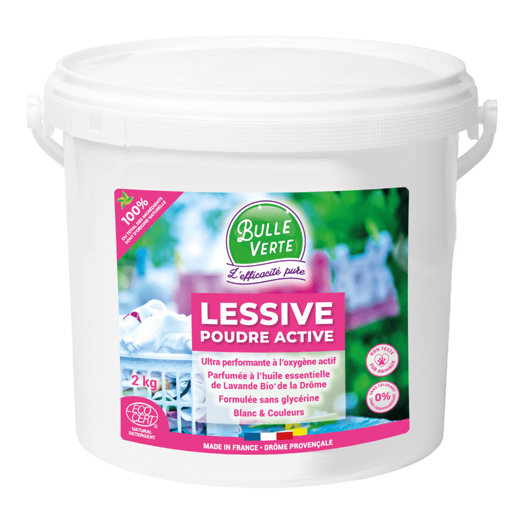 Lessive poudre active écologique - 2kg Bulle Verte vrac-zero-dechet-ecolo-toulouse