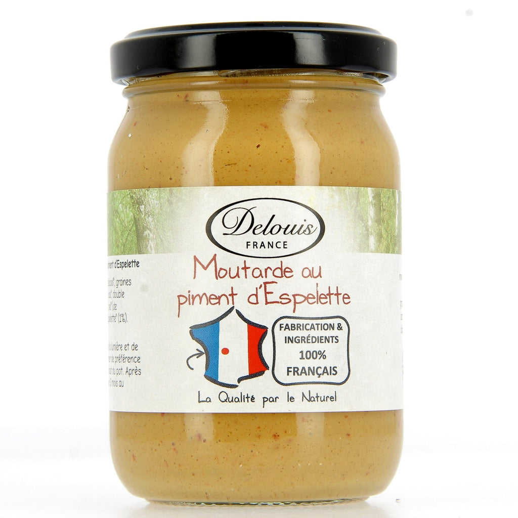 Moutarde de Dijon au piment d'Espelette 100% France - 200g Delouis vrac-zero-dechet-ecolo-toulouse
