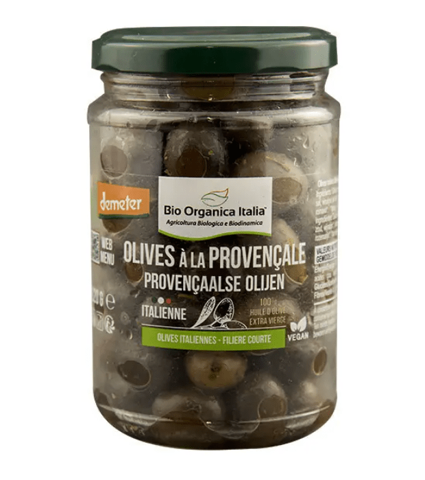 Olives noires entières à l'huile à la provençale BIO - 220g Bio organica vrac-zero-dechet-ecolo-toulouse