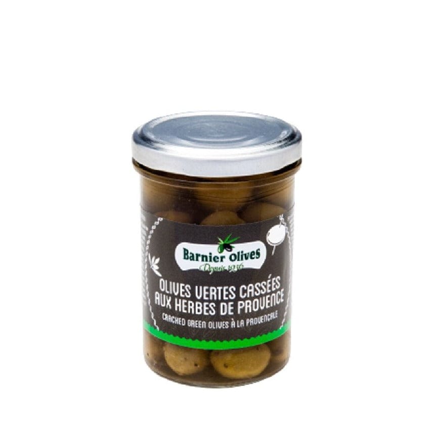 Olives Vertes Cassées au Herbes de Provence - 115g net égoutté Barnier Olives vrac-zero-dechet-ecolo-toulouse