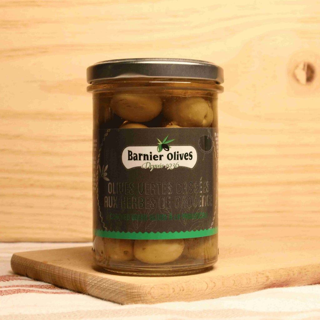 Olives Vertes Cassées au Herbes de Provence - 115g net égoutté Barnier Olives vrac-zero-dechet-ecolo-toulouse