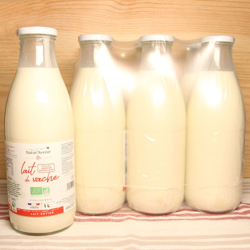 PACK DE 6 x Lait entier stérilisé BIO 1L Natur'Avenir vrac-zero-dechet-ecolo-toulouse