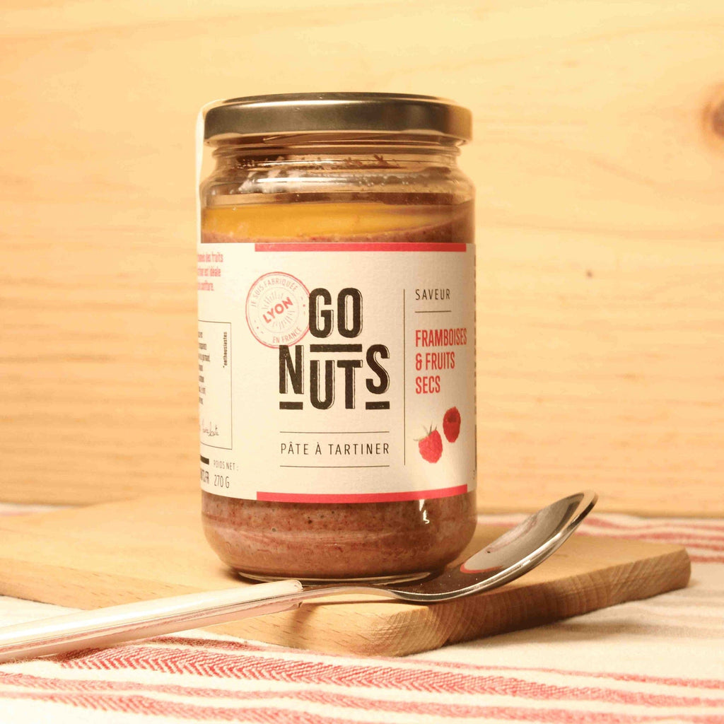 Pâte à tartiner framboises et fruits secs BIO - 270g - ANTIGASPI Go Nuts vrac-zero-dechet-ecolo-toulouse