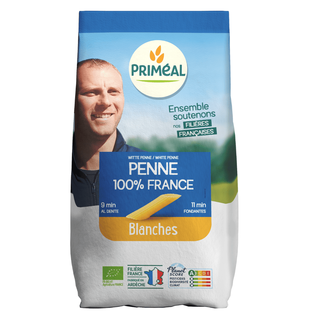 Penne blanches origine France BIO - 500g Priméal vrac-zero-dechet-ecolo-toulouse