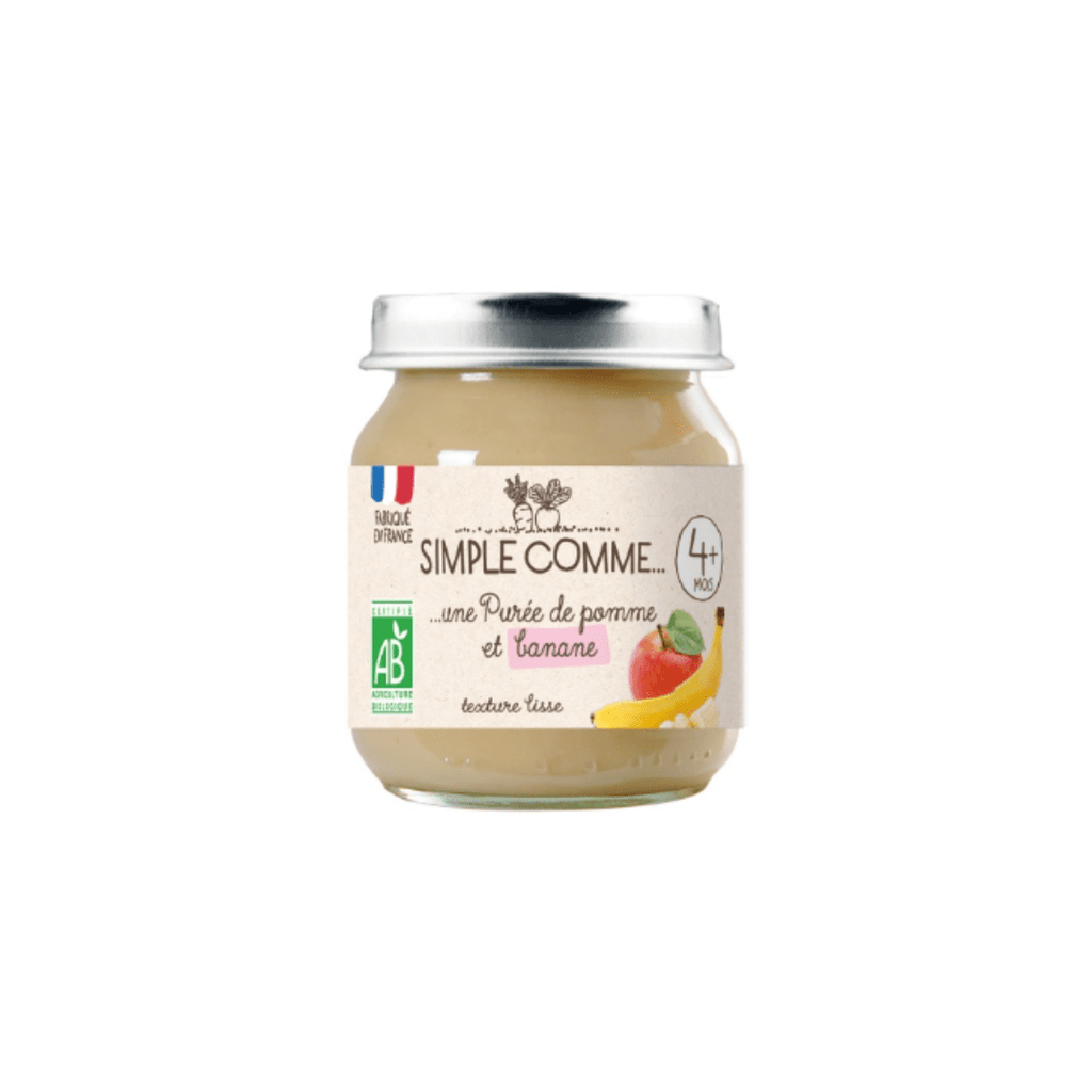 Petit pot bébé Pomme Banane BIO - dès 4 mois - 125g Simple comme vrac-zero-dechet-ecolo-toulouse