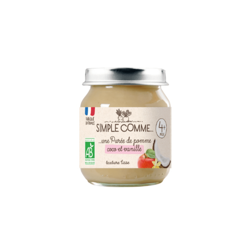 Petit pot bébé Pomme Coco et Vanille BIO - dès 4 mois - 125g Simple comme vrac-zero-dechet-ecolo-toulouse