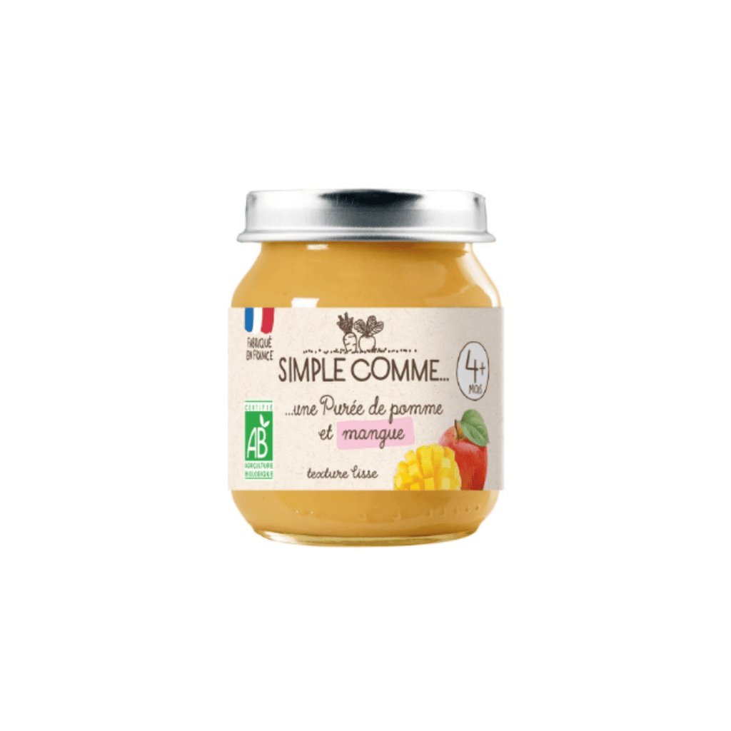 Petit pot bébé Pomme Mangue BIO - dès 4 mois - 125g Simple comme vrac-zero-dechet-ecolo-toulouse