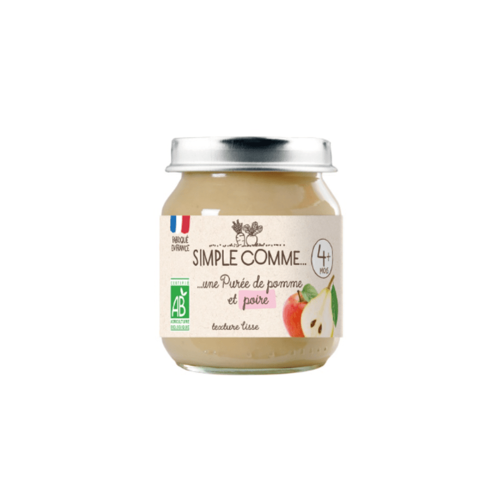 Petit pot bébé Pomme Poire BIO - dès 4 mois - 125g Simple comme vrac-zero-dechet-ecolo-toulouse