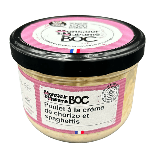 Poulet à la crème de chorizo, spaghettis - 300g La Centrale du Bocal vrac-zero-dechet-ecolo-toulouse