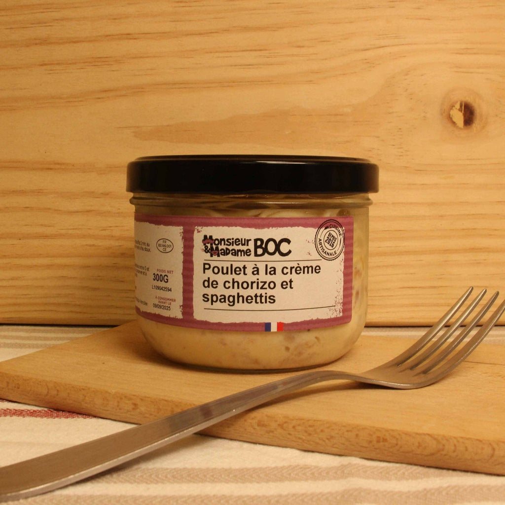 Poulet à la crème de chorizo, spaghettis - 300g La Centrale du Bocal vrac-zero-dechet-ecolo-toulouse