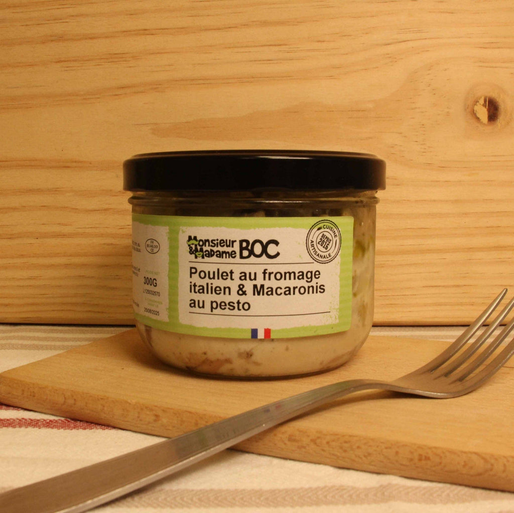 Poulet, Fromage italien, macaronis au pesto - 300g La Centrale du Bocal vrac-zero-dechet-ecolo-toulouse