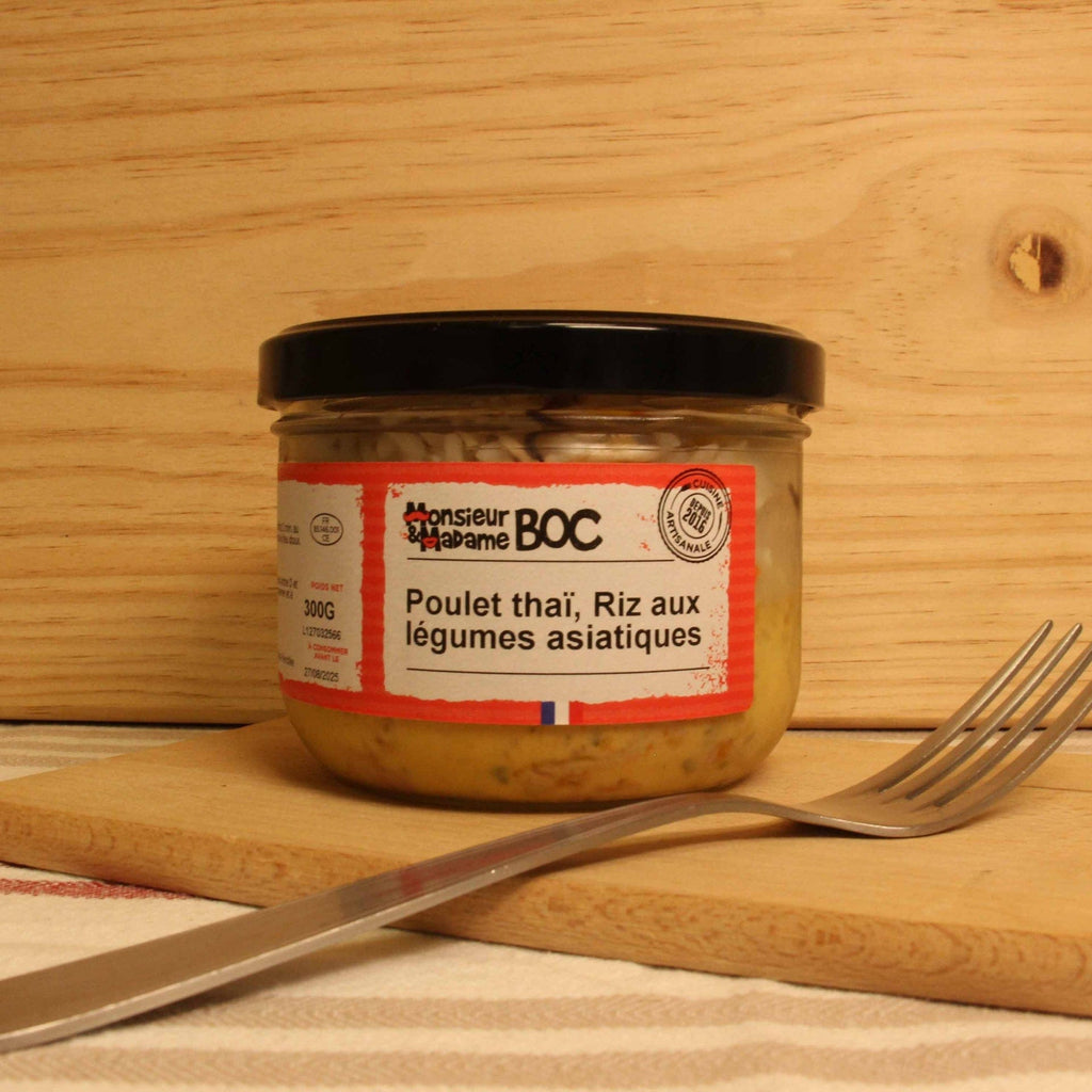 Poulet thaï, riz aux légumes asiatiques - 300g La Centrale du Bocal vrac-zero-dechet-ecolo-toulouse