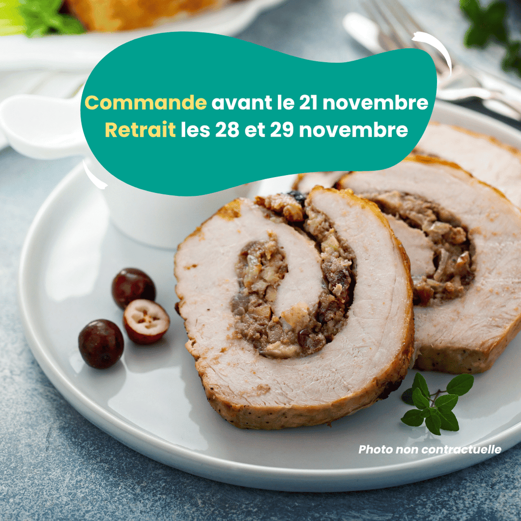 PRÉCOMMANDE - ACOMPTE - Ballotine de Poulet au foie gras (300 à 400g) Domaine des Tuileries vrac-zero-dechet-ecolo-toulouse