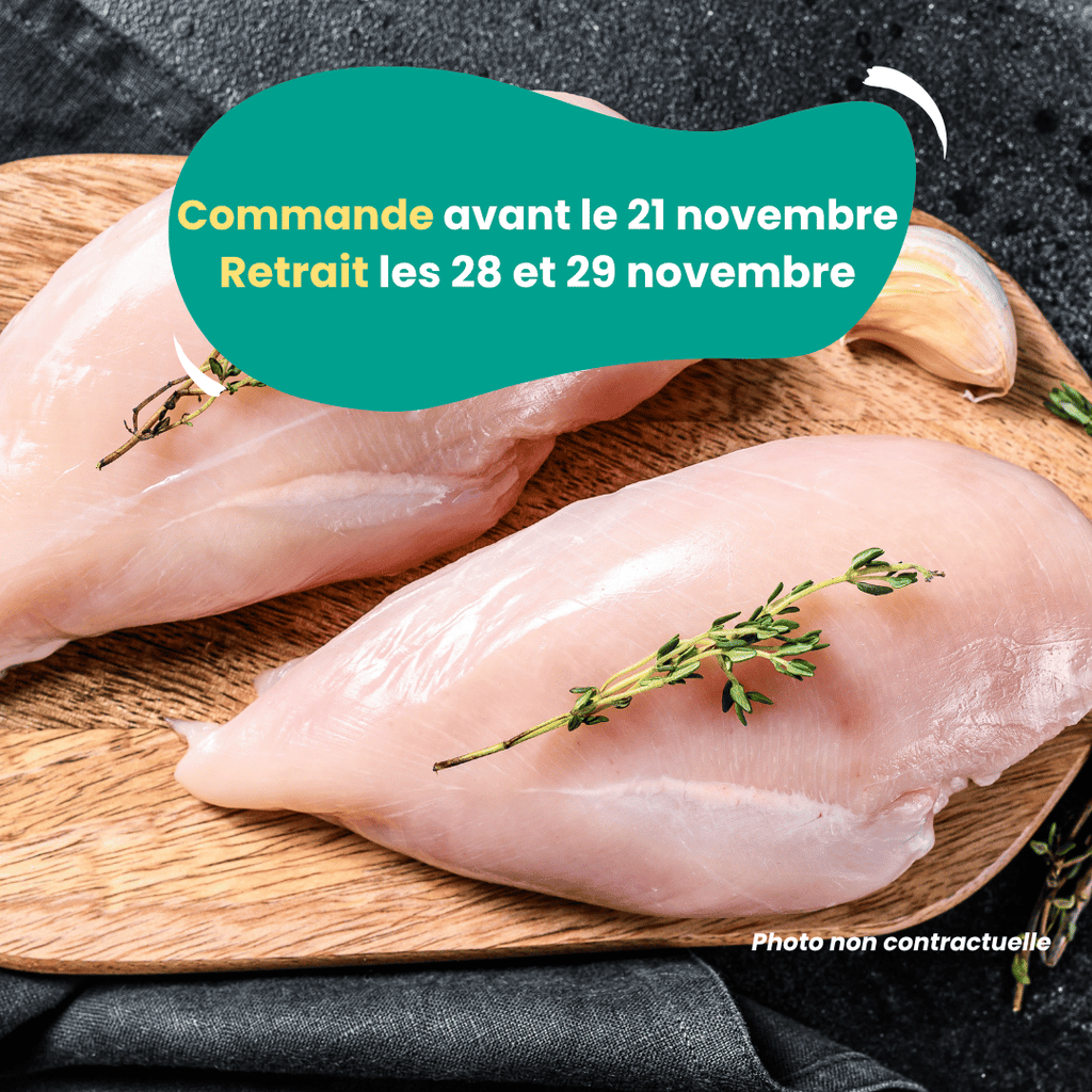 PRÉCOMMANDE AVEC ACOMPTE - Filets de poulet (1,2 à 1,4kg) Domaine des Tuileries vrac-zero-dechet-ecolo-toulouse