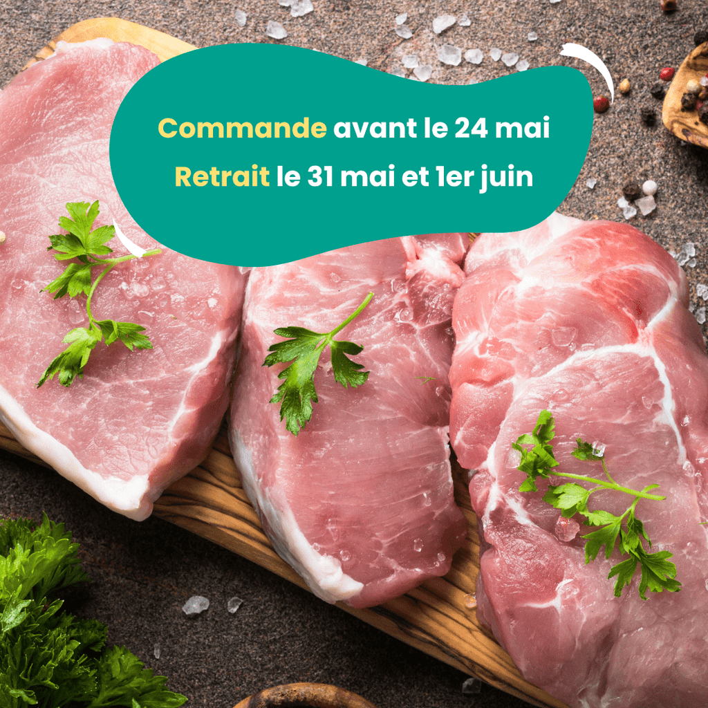 PRECOMMANDE AVEC ACOMPTE - Le colis de viande de Porc ( env. 3 kg ) Domaine des Tuileries vrac-zero-dechet-ecolo-toulouse